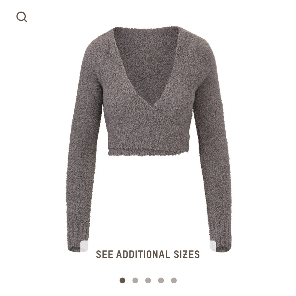 Skims Cozy Knit Wrap top